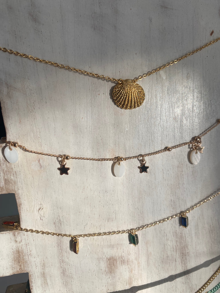 Beautiful shell and brass decorative anklet